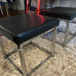Black And Chrome Stools