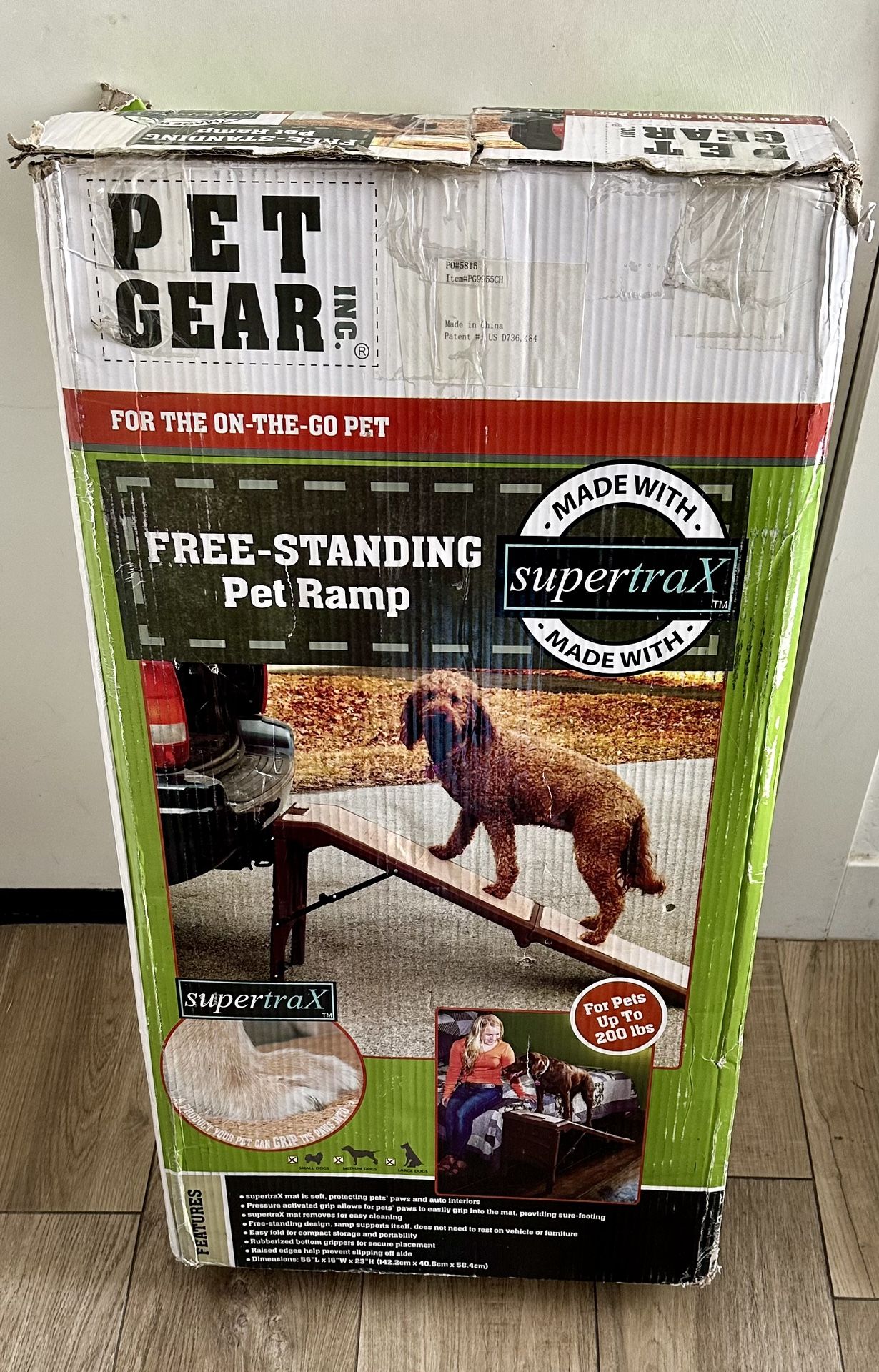Free Standing Pet Ramp - Folding & Removable Cover - Upto 200 Pounds Dog, Cat Or Goat