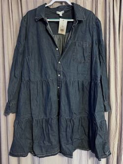 Crown and Ivy Tiered Denim Dress