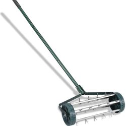 Goplus 18-Inch Rolling Lawn Aerator For Sale $19.00 50%+ OFF Retail $38.69 NEW IN BOX