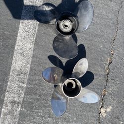 Mercury motor prop. Stainless steel and aluminum