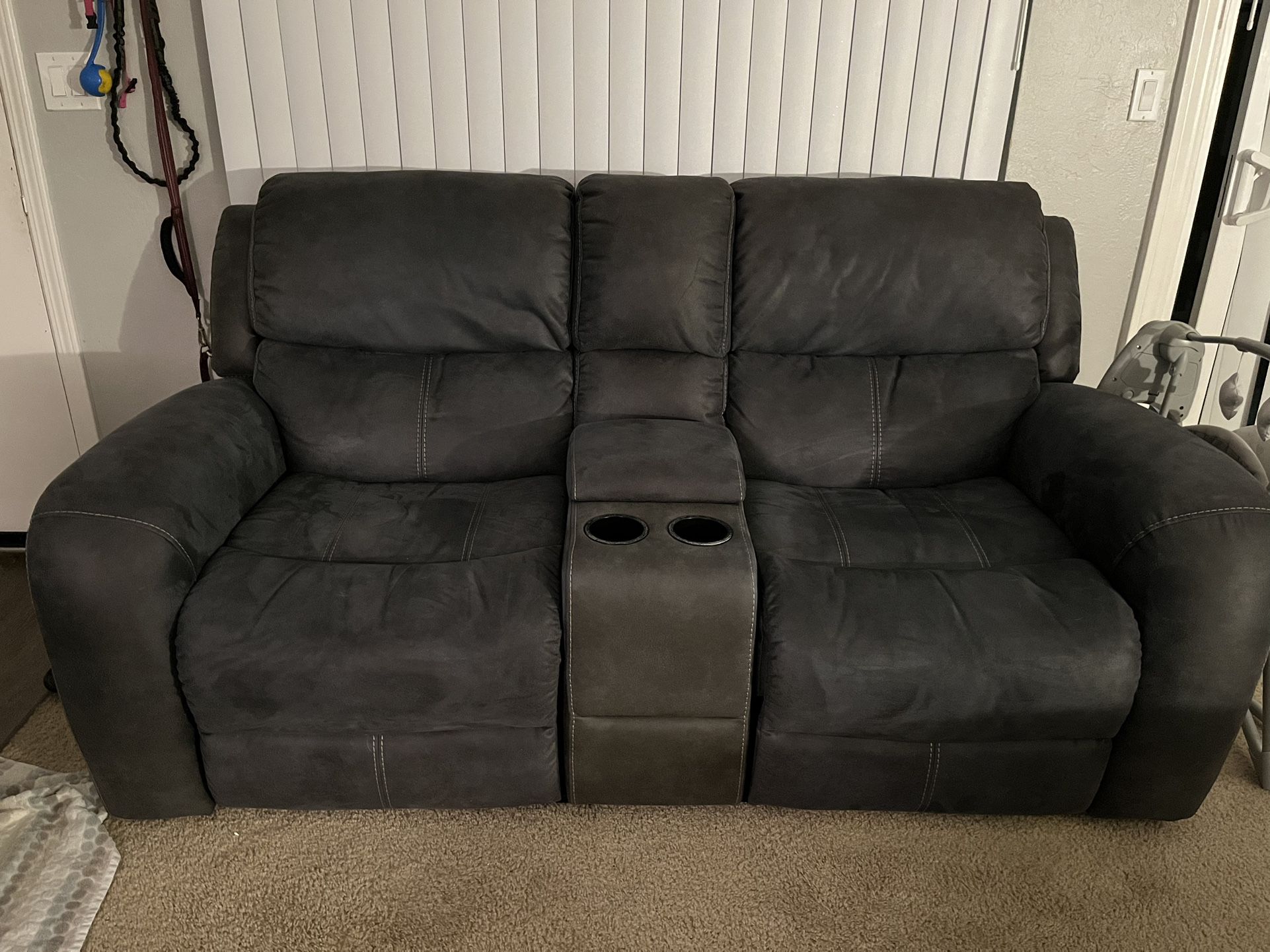 Electric Recliner Couch With USB And Outlet
