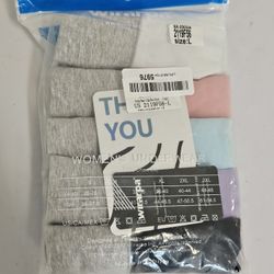 Women's Size Large High Waist Briefs Underwear 5 Pack