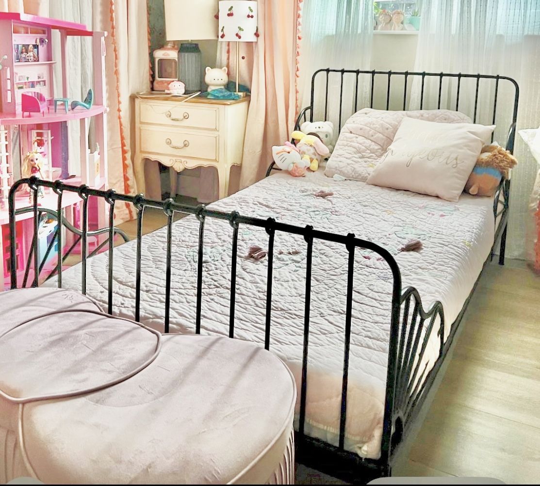 IKEA MINNEN EXTENDED Iron Bed Frame 