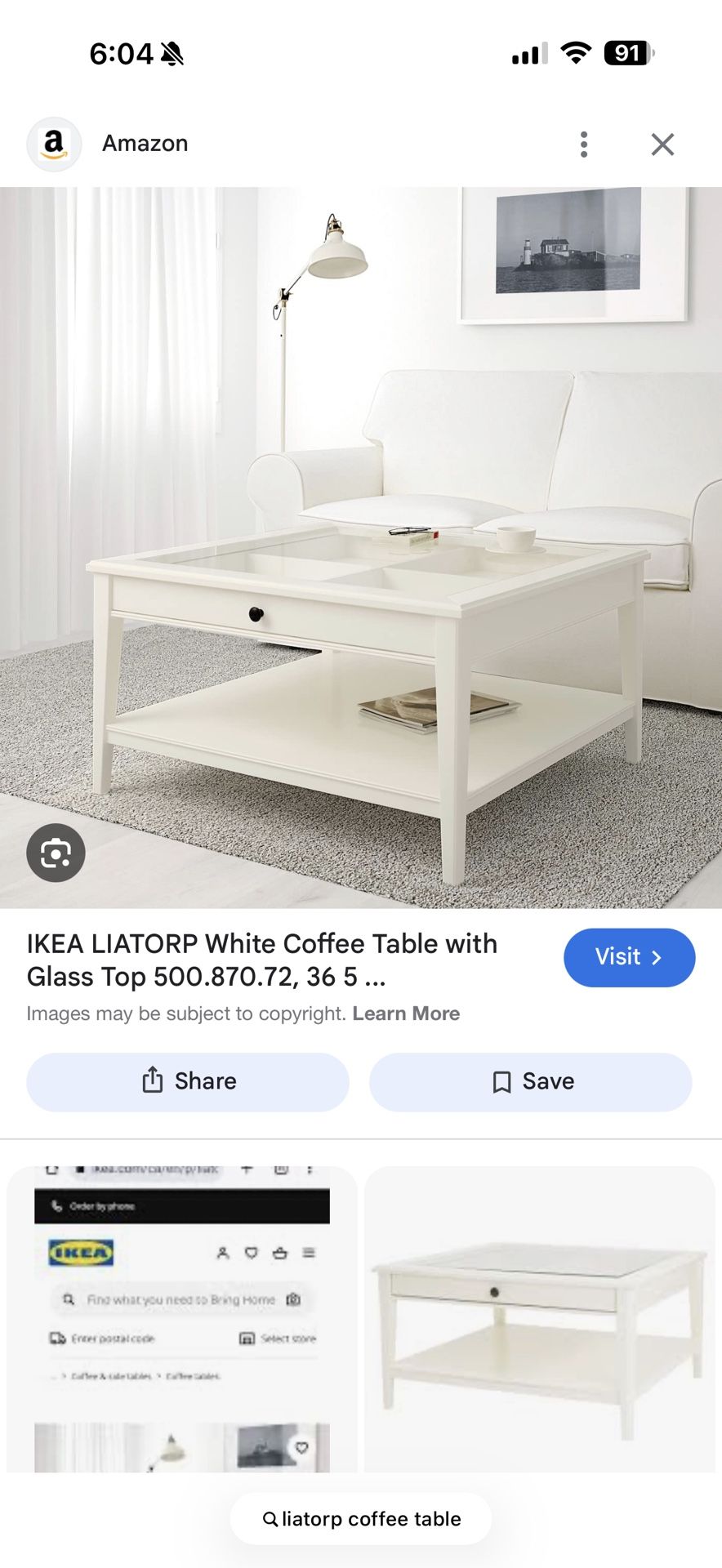 Free IKEA Chaise Lounge Chair & Coffee Table
