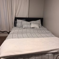 Queen Bed Frame And Mattress/Boxspring