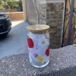 Teacher Personalized Glass Cup