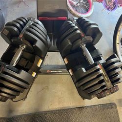 Bowflex 1090 Pair with Stand, Excellent Condition