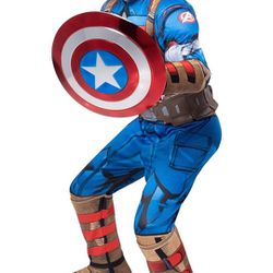Captain America Costume For Boys Ages 8 To 10yrs Old