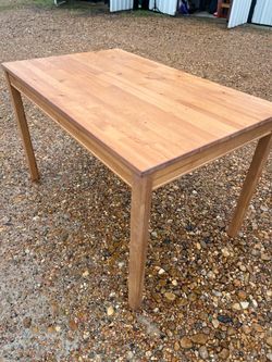IKEA JOKKMOKK Solid Wood Dining Table  Solid pine wood dining table from IKEA. Strong and sturdy, perfect for dining room, kitchen, office, workshop, 