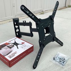 (NEW) $19 TV Wall Mount for 17-55 Inches, Full Motion Swivel Tilt VESA 400x400mm, Max Weight 66Lbs