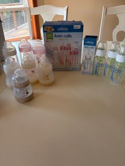 New Lot of Dr Browns Anti-Colic Baby Bottles 4 and 8 oz Mam Bottle