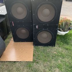 Subwoofer boxes empty come with everything except Speakers