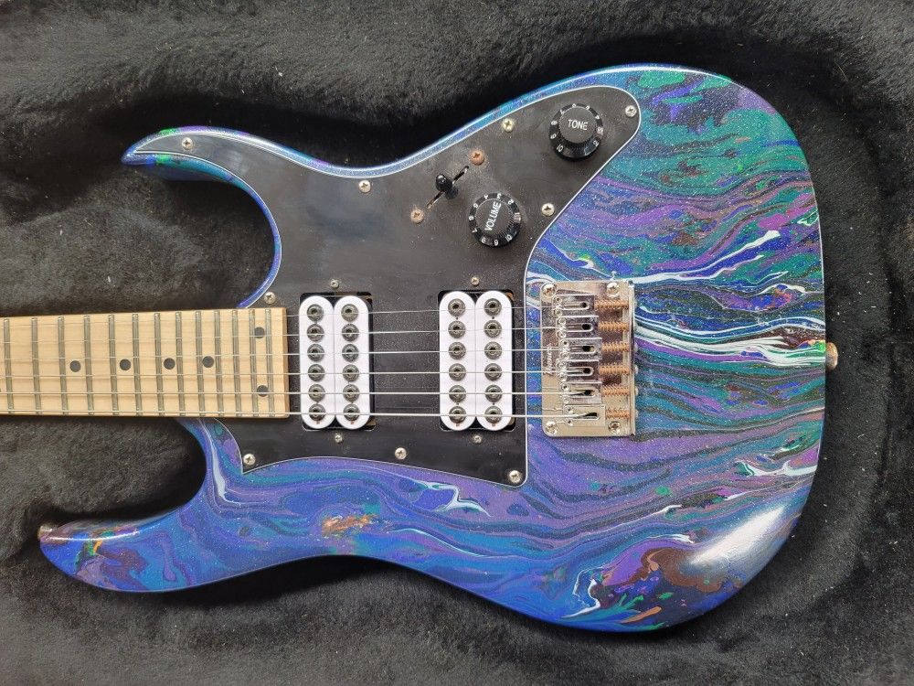 Ibanez Mikro. UV Color Swirl Custom Finish