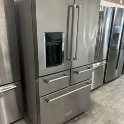 5 Door KitchenAid 25.8 cu.ft. Refrigerator Stainless Steel with Platinum Interior can deliver  Luxury Appliance with water and ice maker  Retail price