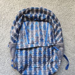 Blue and Grey School Backpack 