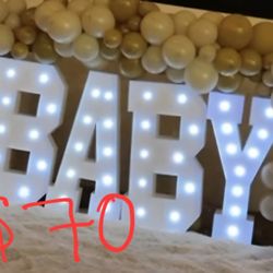Baby Marquee 4 Ft Letters