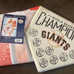 Giants Baseball Towel & Decoration Plate 
