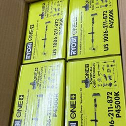 RYOBI ONE+ 18V VORTEX Telescoping Power Scrubber Kit (Model P4500K