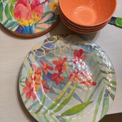 12 Piece Melamine Dish Set - New