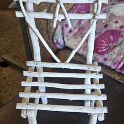 Rustic twig doll chair