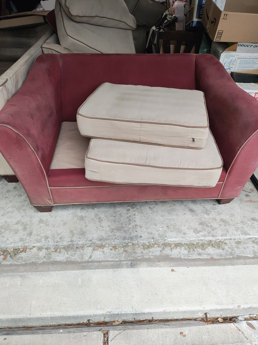 Sofa Loveseat And Single Loveseat (Red)