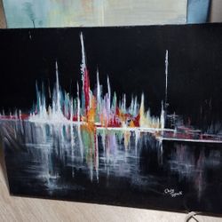 Abstract Painting Night Lights 
