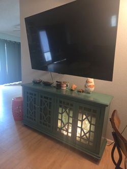Martin Svensson Home Elegant TV Stand, 63" W x 35" H, Antique Teal-Green