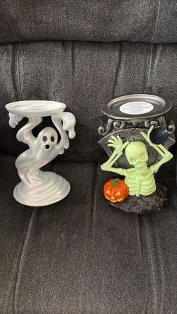 Bath & Body Works Halloween candle holder , one is glow on the dark $45 EACH!