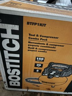 Dual pack: Compressor + Brad nail gun