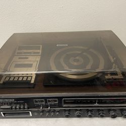 Silver Marshall 880R FM Stereo Receiver Record Player 8 Track Cassette Player
