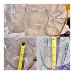 Round Glass Vases For Candles - Set Of 4 
