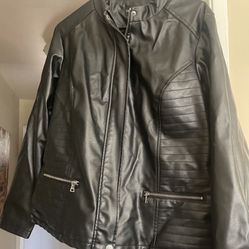 Womens Black Leathers Jacket 