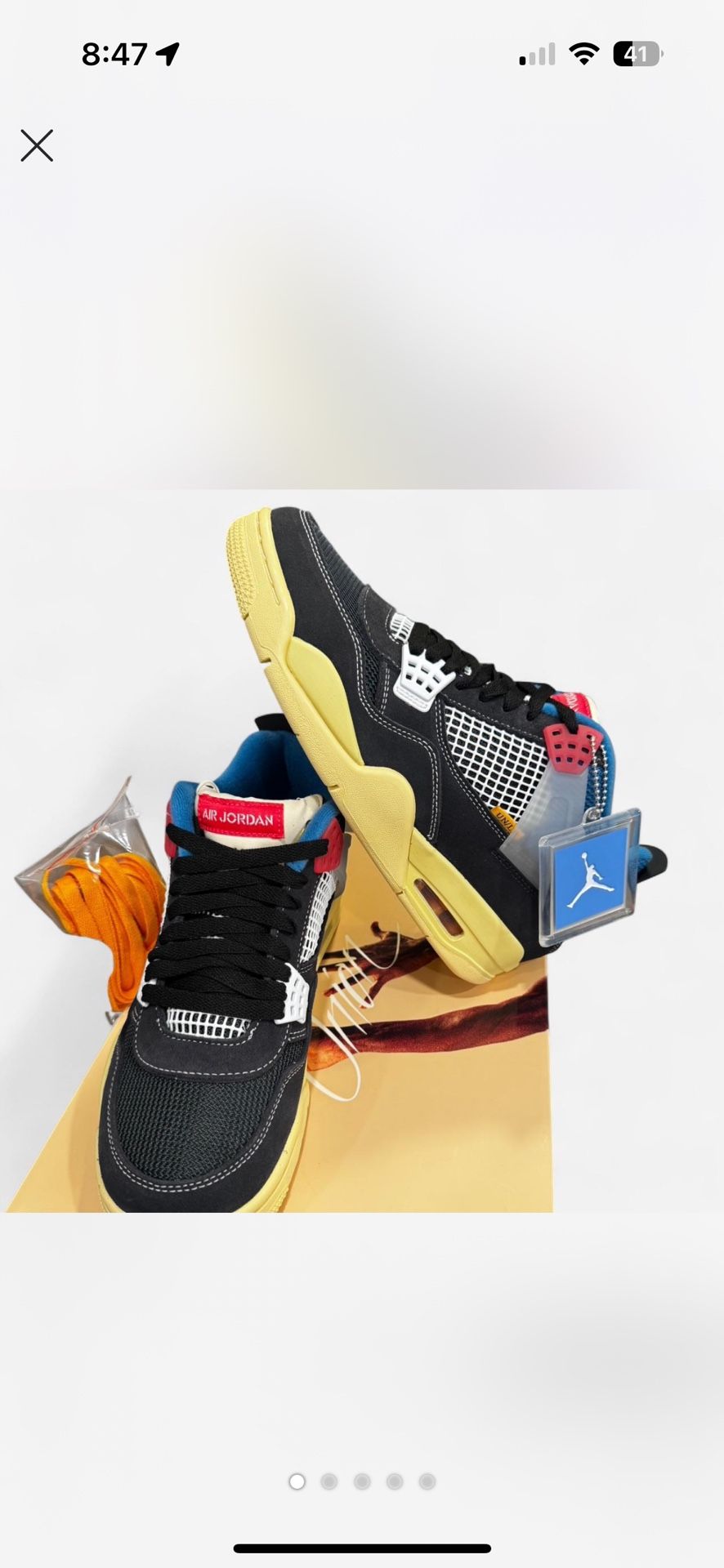 Union Jordan 4 Off Noir Size 8.5