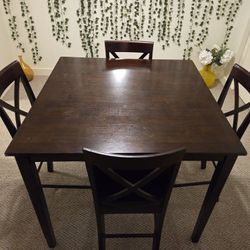 Dining Table & 4 Chairs - Counter Height