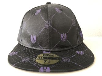 ES SKATEBOARDING NEW ERA FITTED HAT CAP SUPREME 7 1/4 BLACK SATIN PURPLE NEW