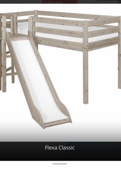 Half-high bed with slide Flexa Classic