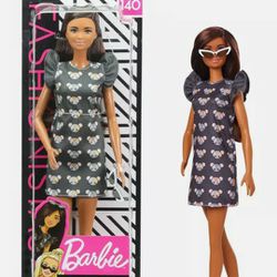 Barbie Fashionistas 140 Barbie Doll with Dark Brown Hair Mouse Design