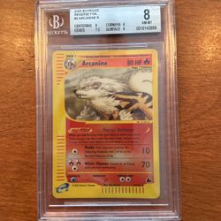 Beckett 8 Reverse Holo Arcanine (3/144) Pokemon Trading Card