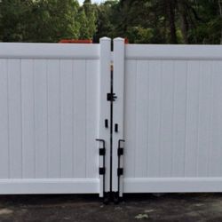 Selling One Double Gate White Vinyl