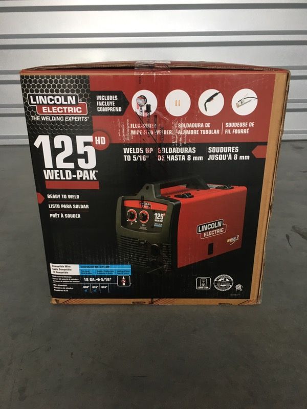 Lincoln Electric 125 Amp WeldPak 125 HD FluxCored Welder with Magnum