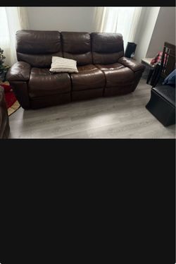 Leather 3 Seat Recliner