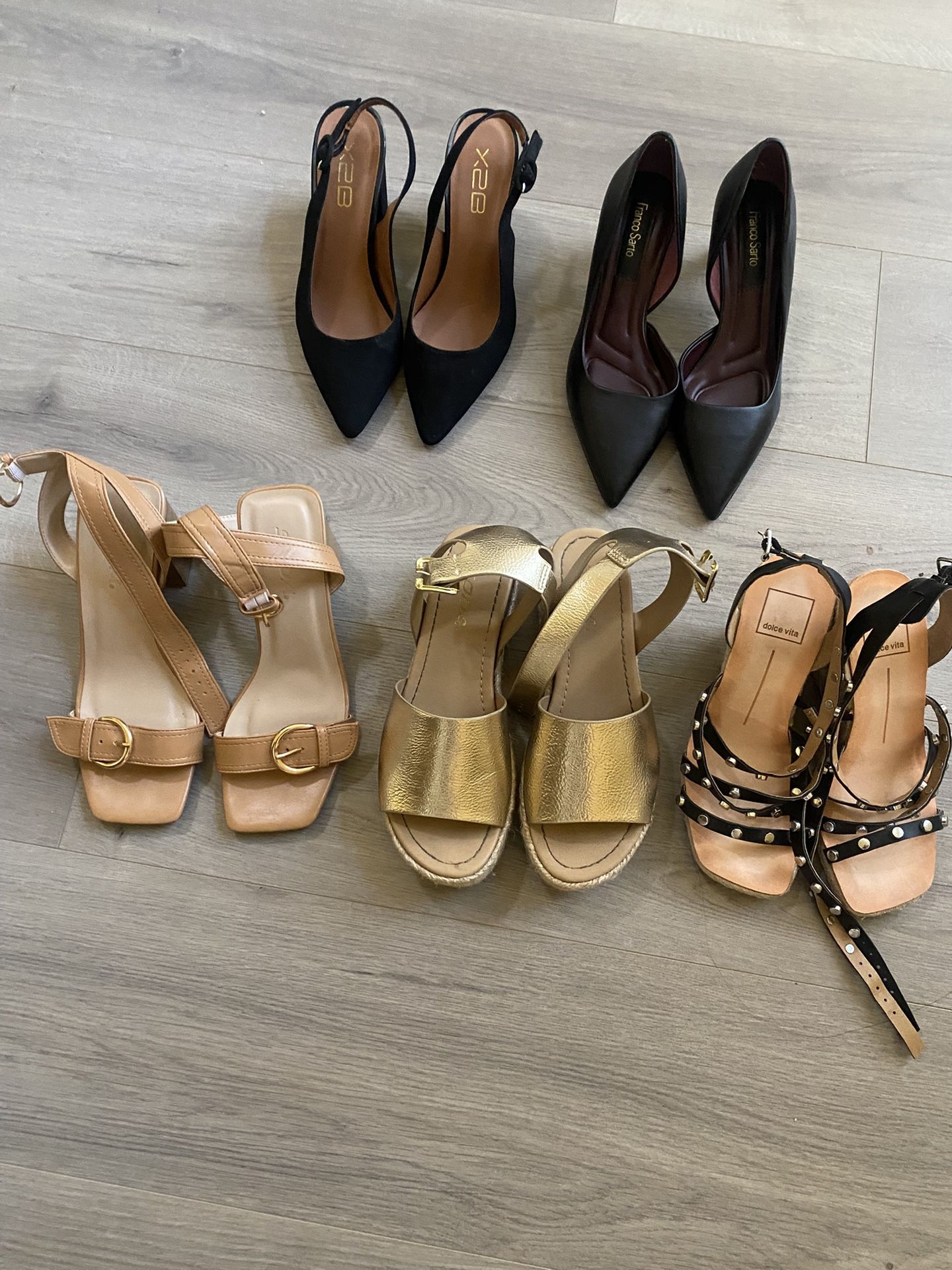 sandals, heels