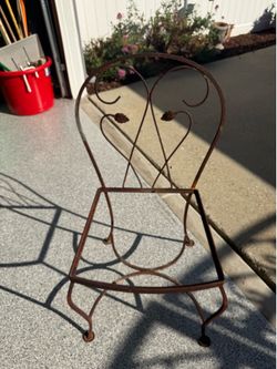 Vintage metal patina chair