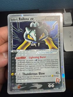 Rocket's Raikou ex 108/107 Holo Pokémon Card