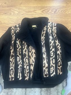 HettaBretz Knitted Leopard Print Jacket