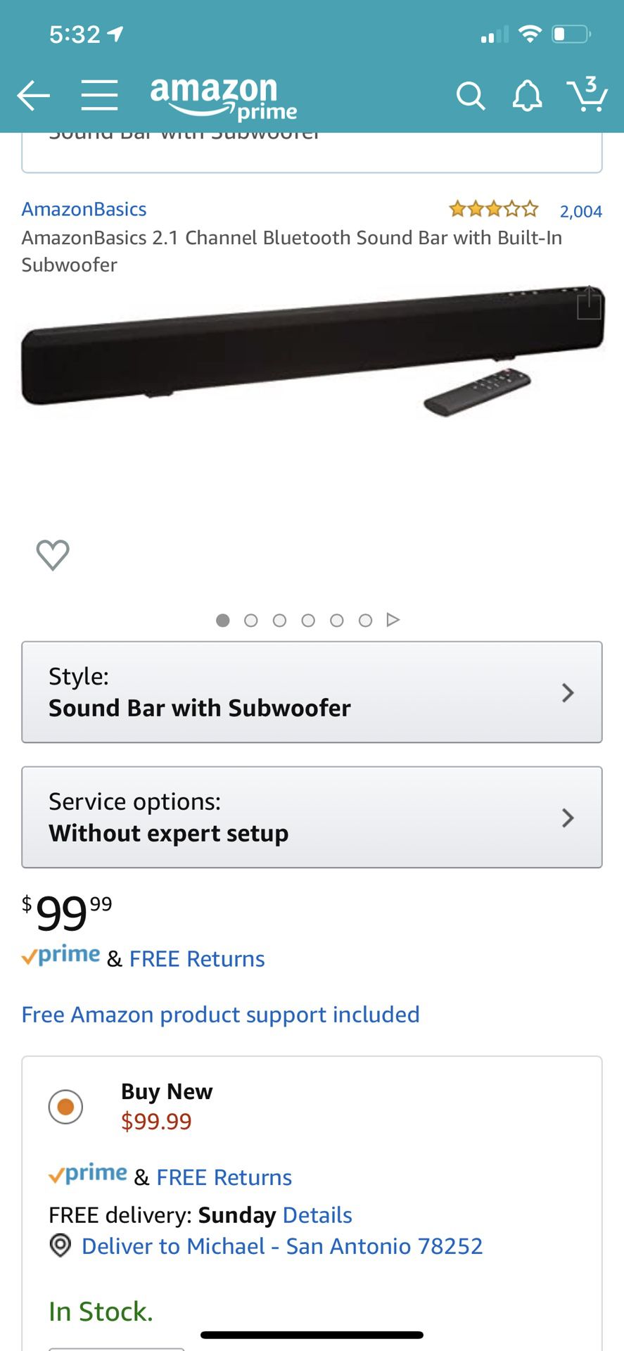 Amazon sound bar