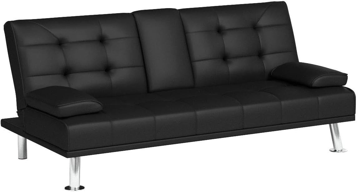 Futon couch bed with Cupholders