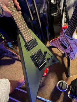 Jackson X Series Rhoads RRX24 Electric Guitar - Matte Army Drab with Black Bevels