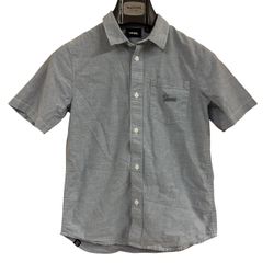 Vans Off The Wall Button Up, Kids Medium, Gray, Chest Pocket